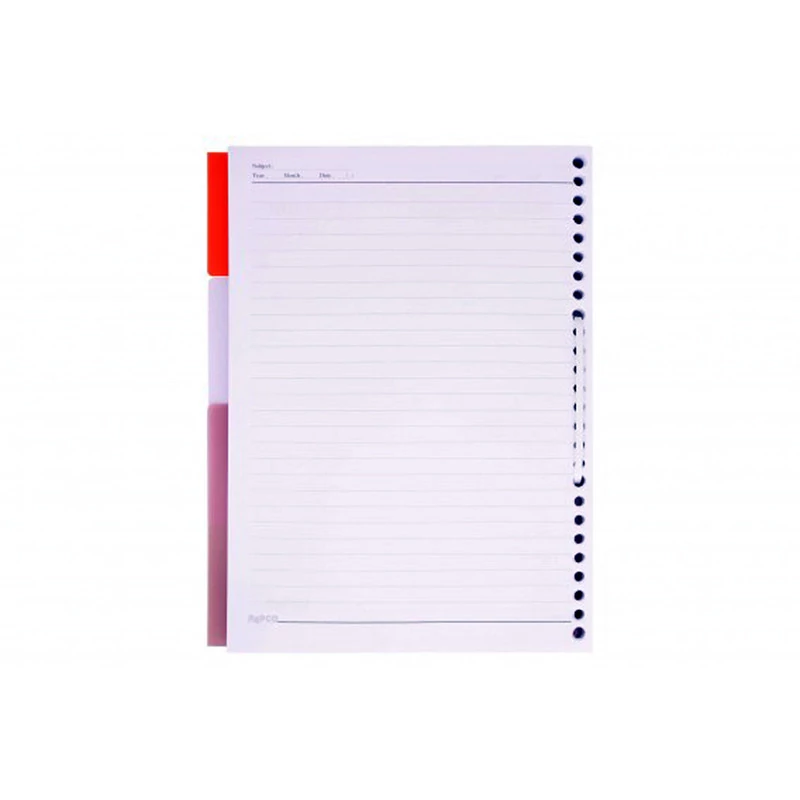 کاغذ کلاسوری دو خط (انگلیسی) پاپکو کد NB-606-SHE - بسته 100 برگی - 26 پانچ