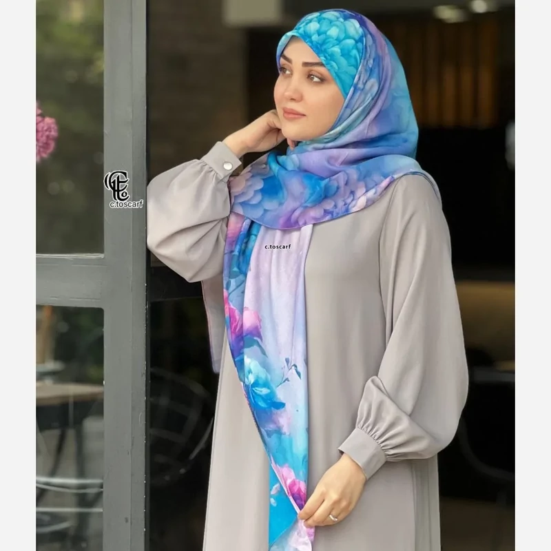 روسری نخ کاستوم طرح درنا