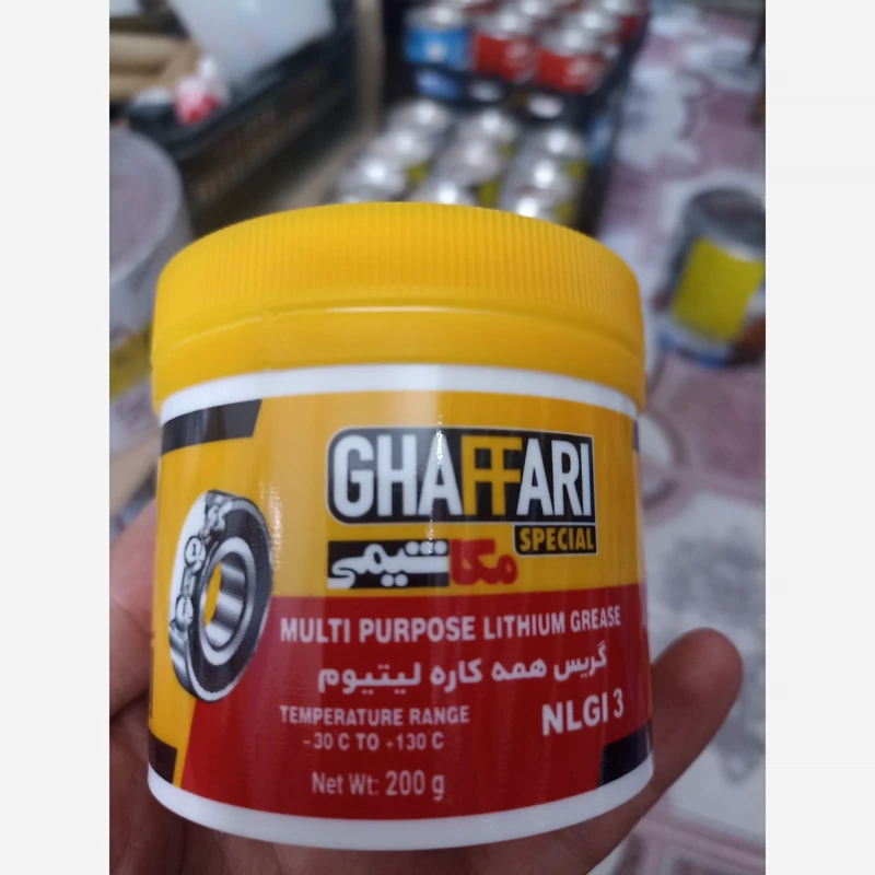 گریس نسوز 200 گرمی همه کاره لیتیوم غفاری(تک وعمده)