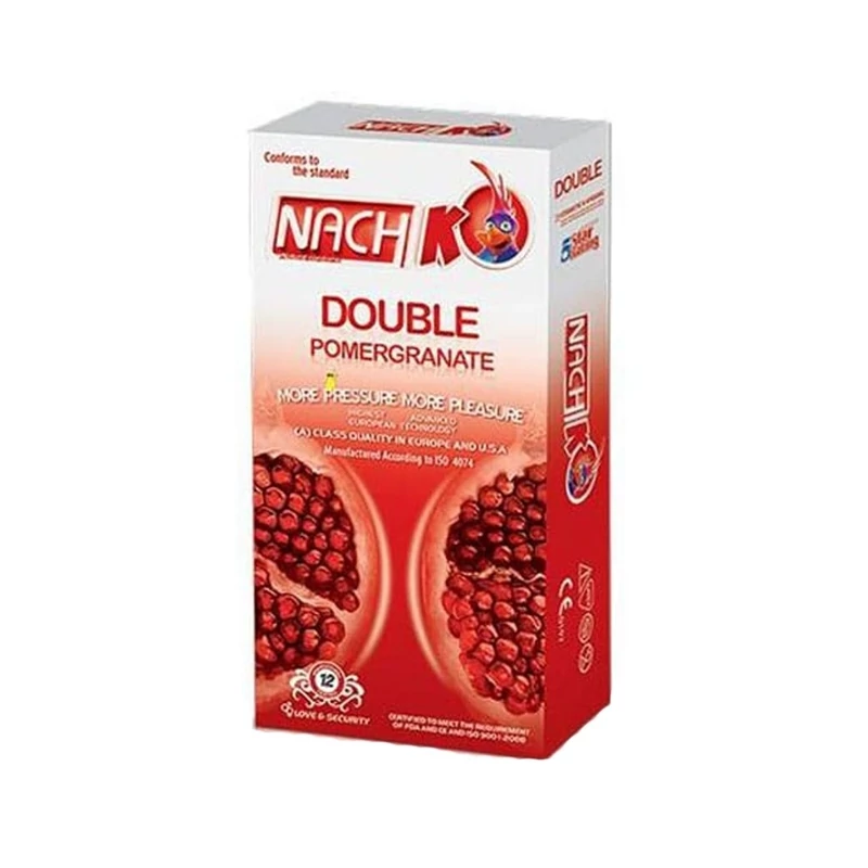 کاندوم ناچ کدکس مدل double pomergranate بسته 12 عددی به همراه کاندوم مدل coffe بسته 3 عددی