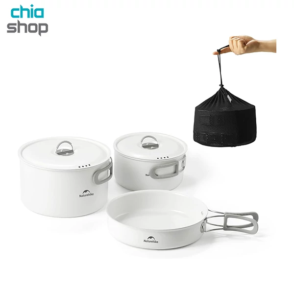 ست قابلمه کمپینگ 3 تکه نیچرهایک مدل CNK2450CF013 (قسطی)-(پس کرایه)
