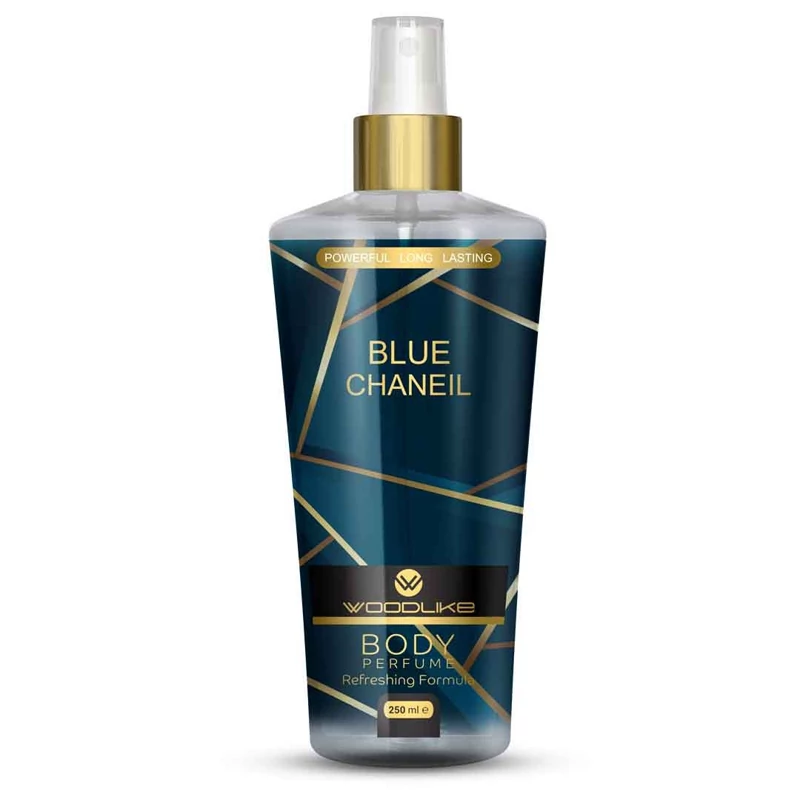 اسپری خوش بو کننده بدن وودلایک مدل Blue Chaneil حجم 200 میلی لیتر