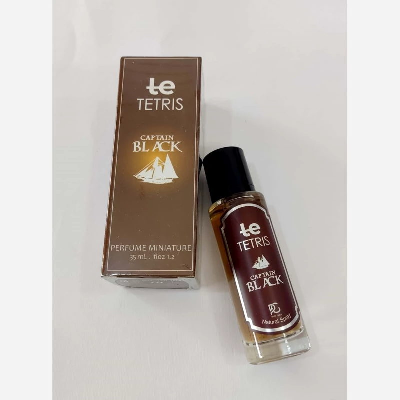 عطر جیبی مردانه تتریس رایحه کاپیتان بلک حجم 30 میلی لیتر