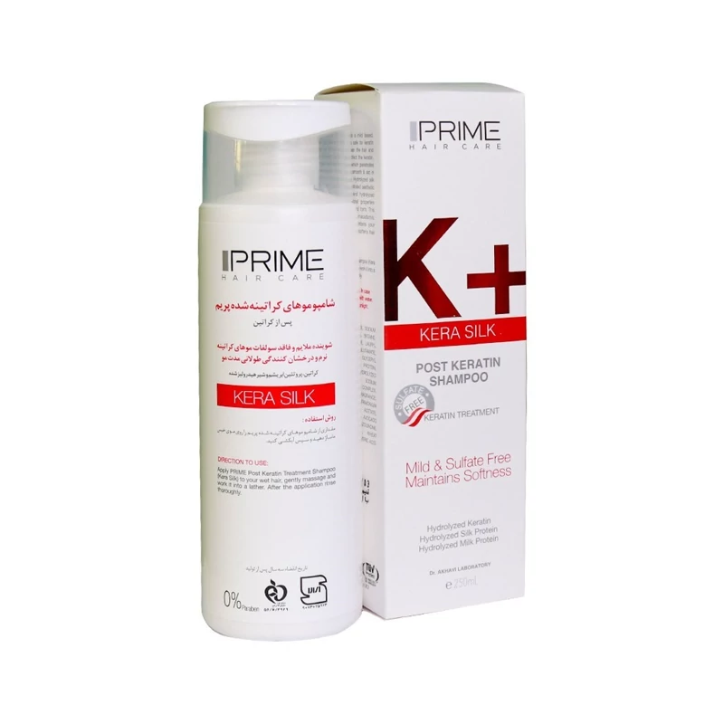 شامپو موهای کراتینه شده K+ پرایم