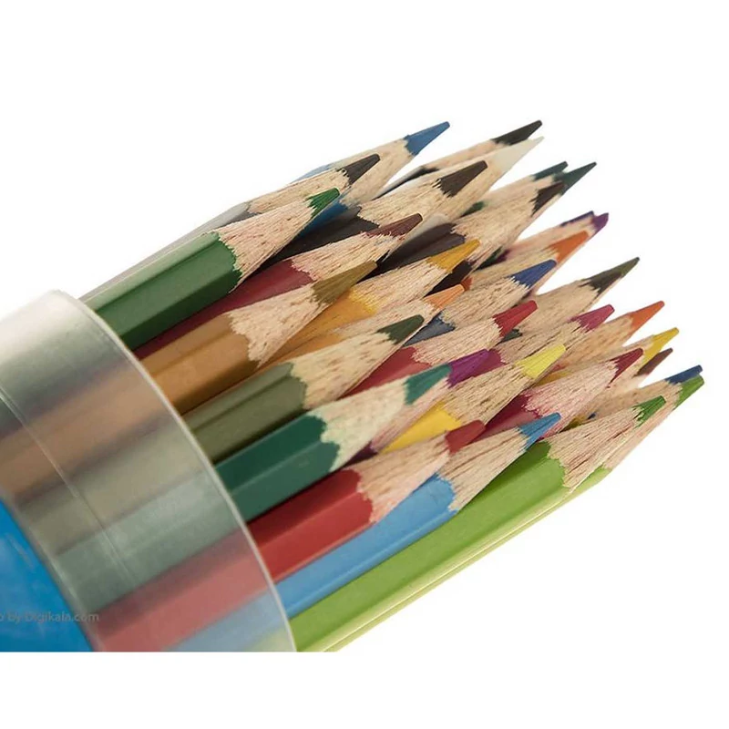 مداد رنگی 12 رنگ استوانه ای آریا