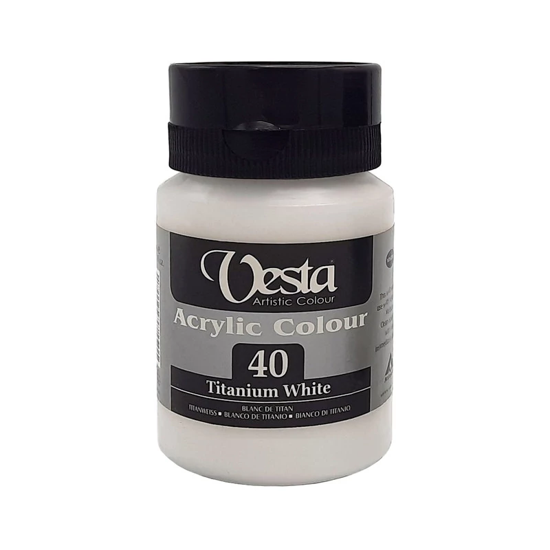 رنگ روغن وستا مدل Titanium White 40 حجم 37 میلی لیتر