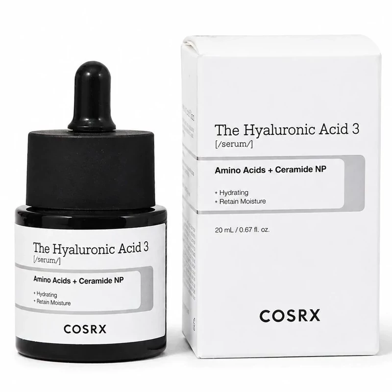 سرم هیالورونیک اسید 3 درصد کوزارکس اصل COSRX حجم 20 میل آبرسان فوق عمقی و ترمیم کننده سد دفاعی