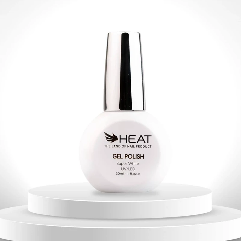 لاک ژل سفید 30 میل هیت HEAT
