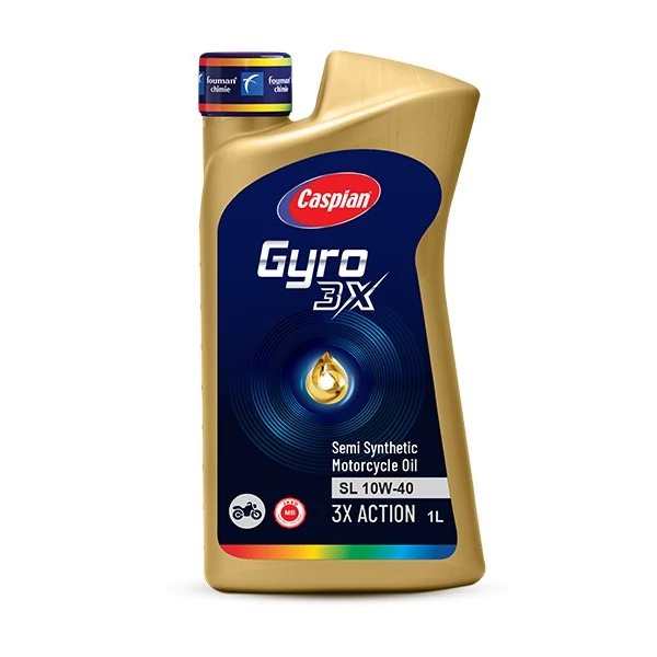 روغن موتورسیکلت کاسپین جیرو CASPIAN 10W40 SL 1L MB Semi Syn پس کرایه