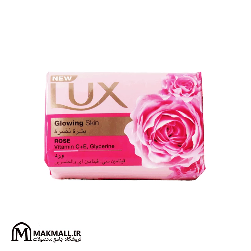 صابون لوکس Lux مدل Glowing Skin Rose با رایحه گل سرخ وزن 170 گرم