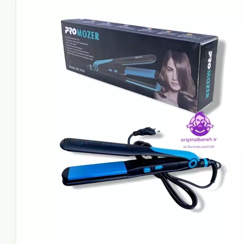 اتومومو دوکاره پرو موزر PRO MOZER7016 اتومو دوکاره صاف و ویو نوع صفحه سرامیک نانو تزریق یون مثبت به مو دهنده درخ