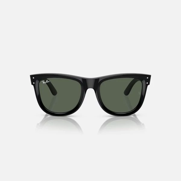 عینک آفتابی ریبن ویفرر شیشه سنگ تمام مشکی به همراه پک کامل ریبن Rayban WAYFARER RB 0502S