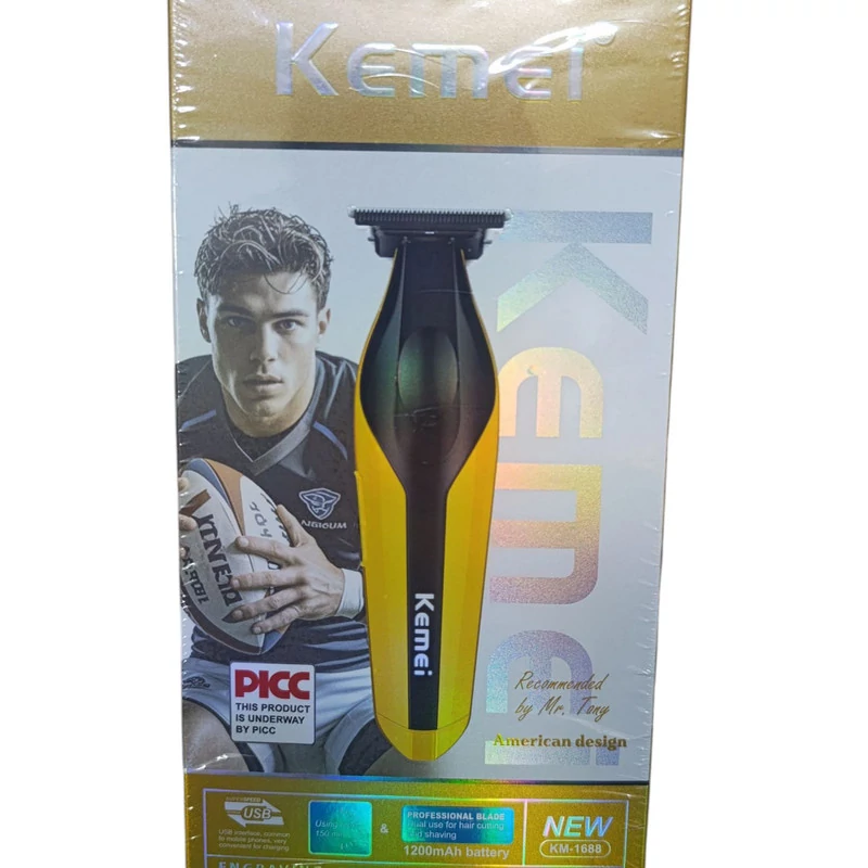 ماشین اصلاح خط زن و صفر زن موی سر و صورت شارژی کیمی مدل km-1688.