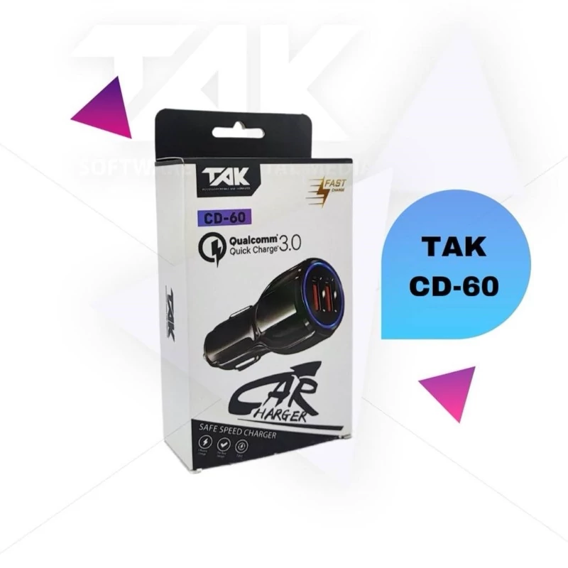 شارژر فندکی تک مدل CD-60 کوئیک شارژ خروجی 3 آمپر