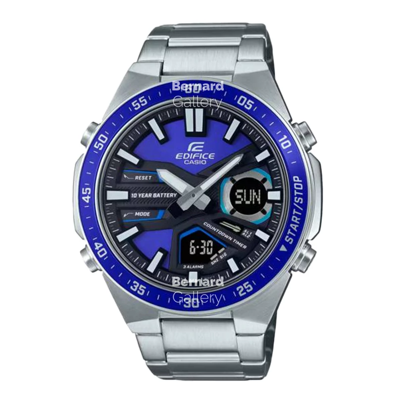 ساعت مچی کاسیو ادیفایس Casio Edifice EFV-C110D-2AV بند رابر. رنگ ثابت،مسترکوالیتی 