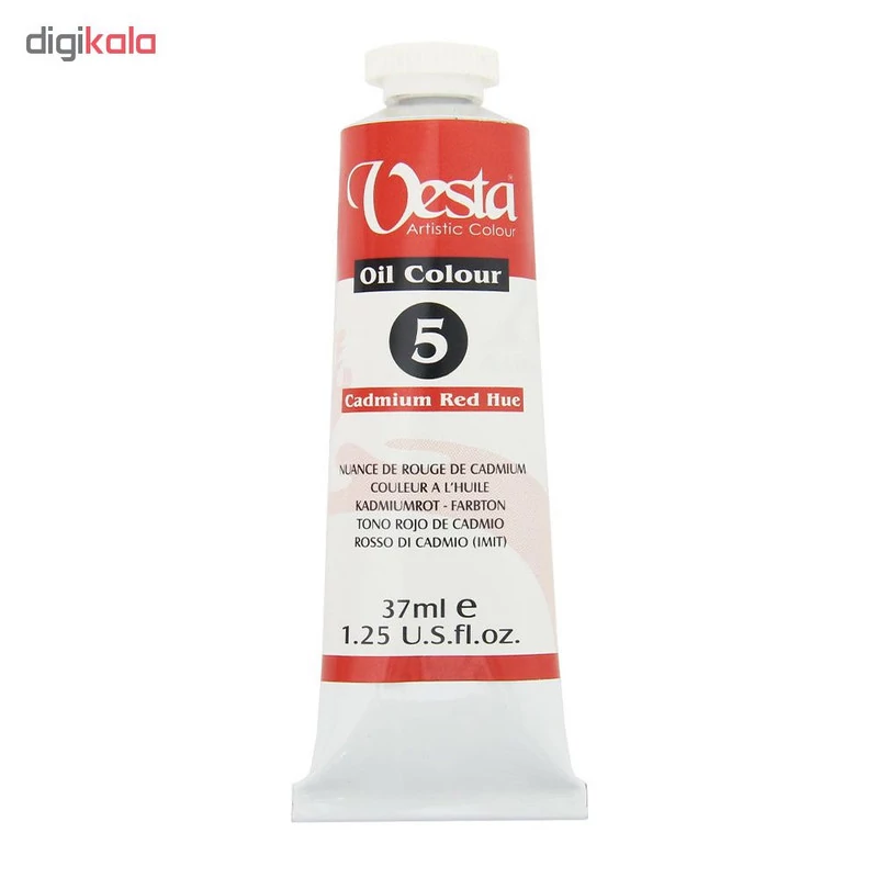 رنگ روغن وستا 37ml/کد5/Cadmium Red Hue