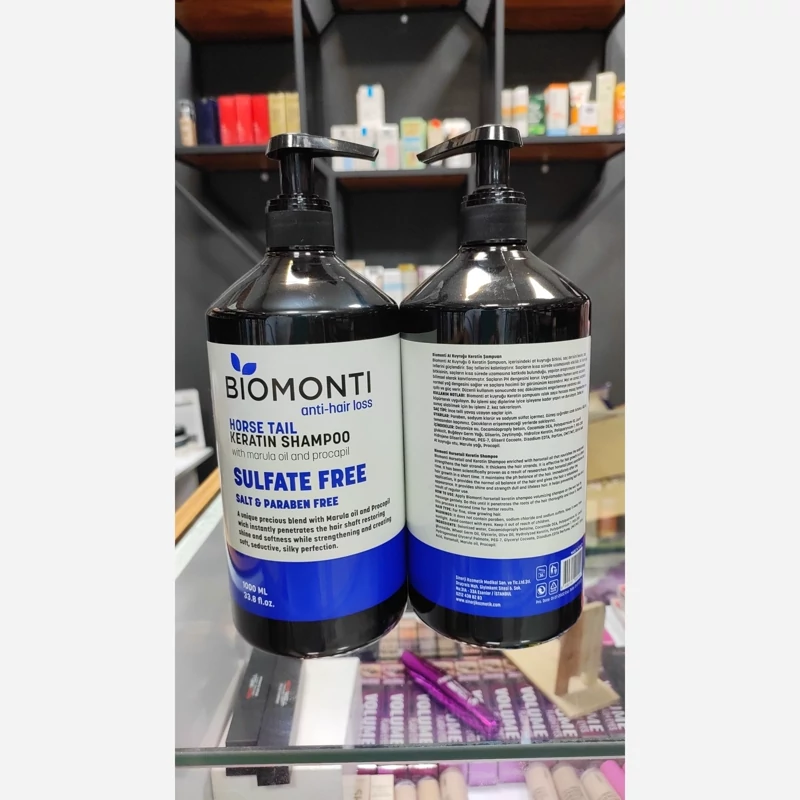 شامپو ضد ریزش و کراتینه بیومونتی Biomonti مدل Horse Tail حجم 1000 میل