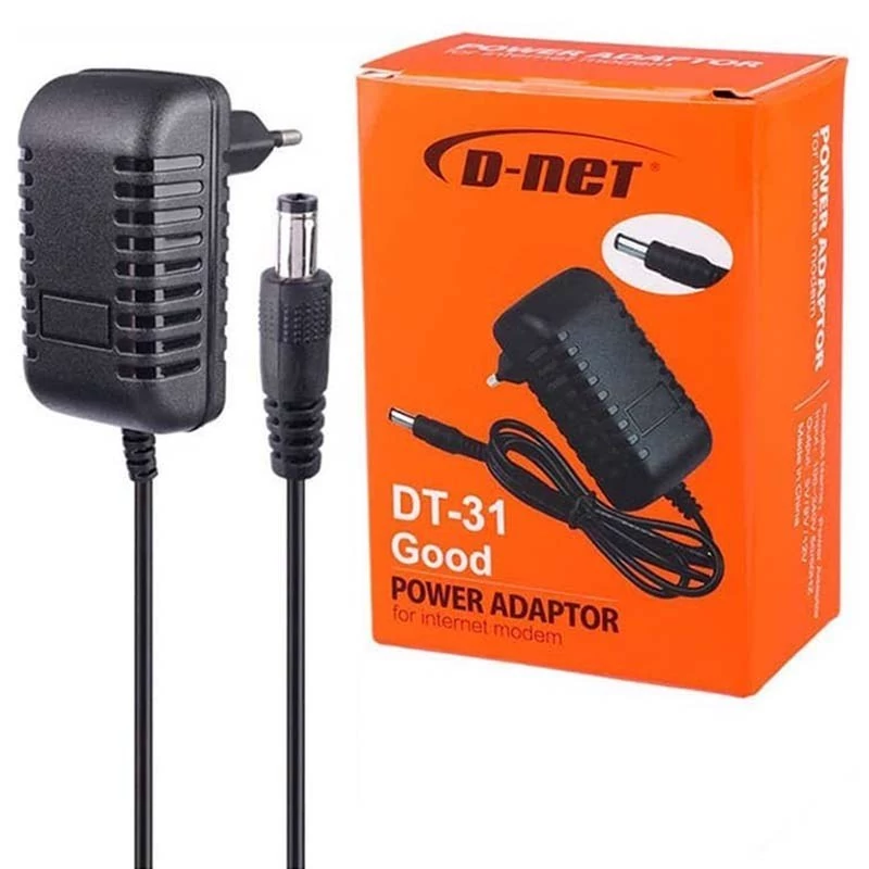 آداپتور 9 ولت 1 آمپر جنس خوب دی نت D-Net DT-31