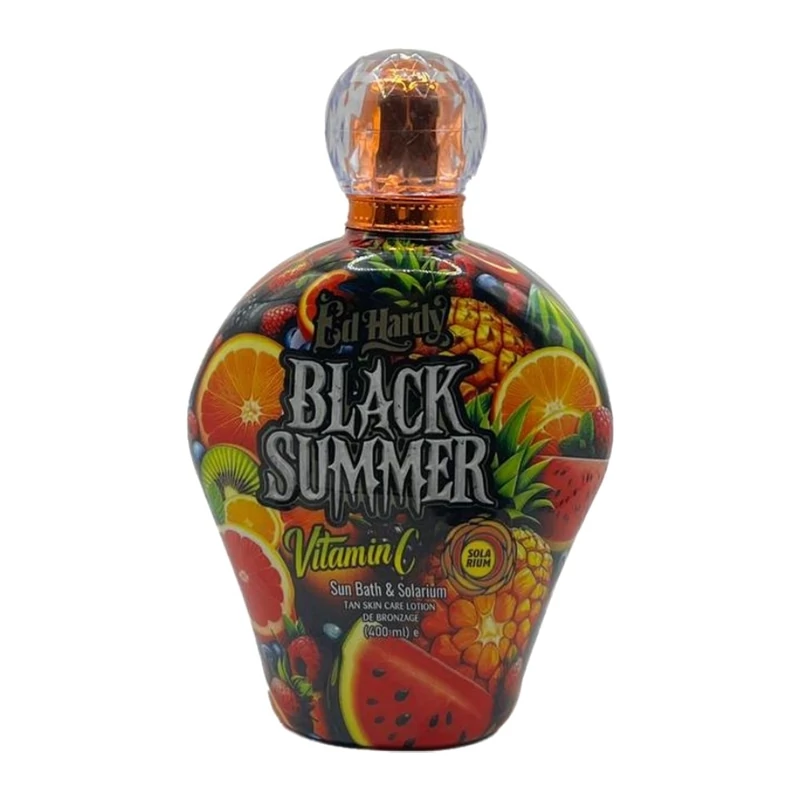 لوسیون سولاریوم اد هاردی Ed Hardy مدل Black Summer شکلاتی برنزه تیره حجم 400 میلی لیتر