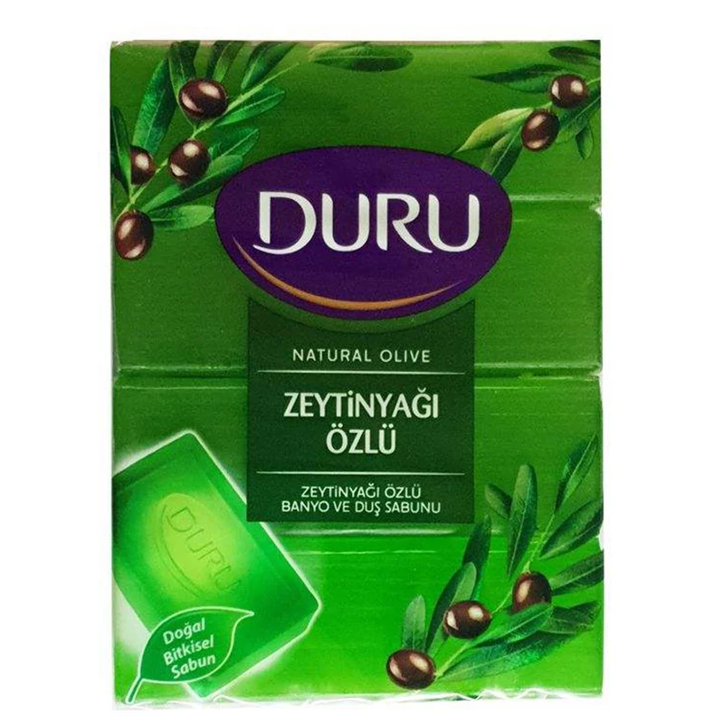 صابون حمام 4تایی زیتونی مارک Duru اورجینال ترکیه پک 4تایی ارسال از مرز بازرگان