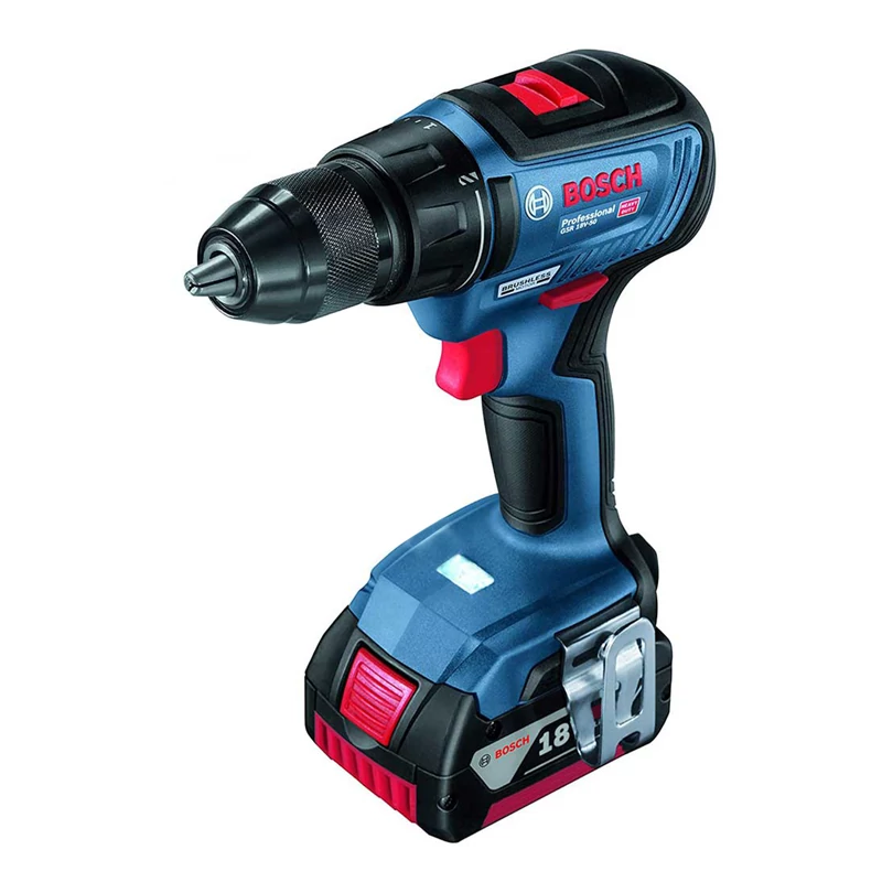 دریل شارژی چکشی بوش GSB 18V-50 EC Motor 5َAh با متعلقات (موتور تسلا آمریکا)