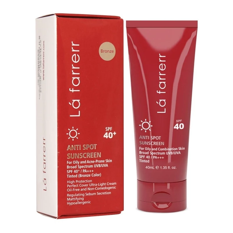 کرم ضد آفتاب بژ متوسط مناسب پوست خشک لافارر SPF40 