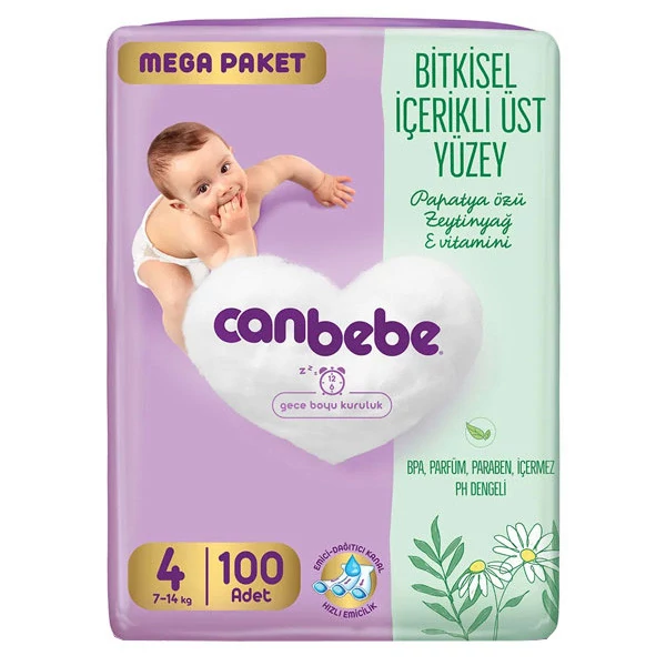 پوشک بچه جان به به مدل mega pach سایز 6 بسته 62 عددی