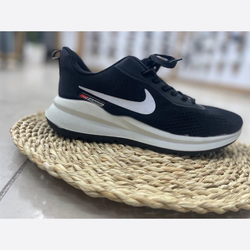 کفش کتانی مردانه و بزرگ پا نایکی رانینگ طوسی ماورایی Nike