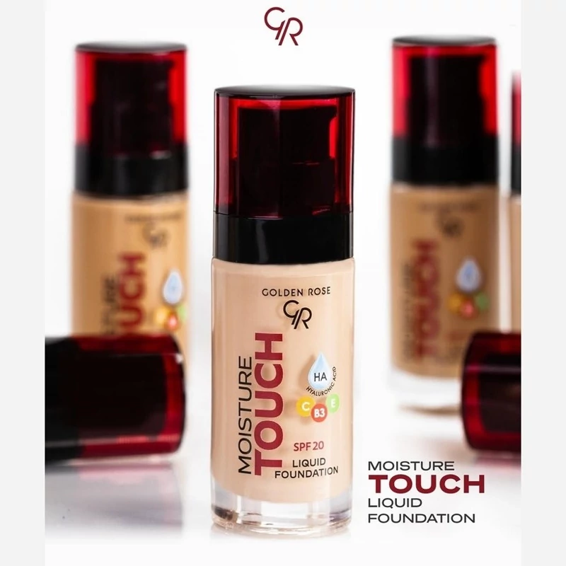 کرم پودر تاچ گلدن رز آبرسان GOLDEN ROSE دارای SPF20 و خاصیت آبرسانی محصول اورجینال ترکیه