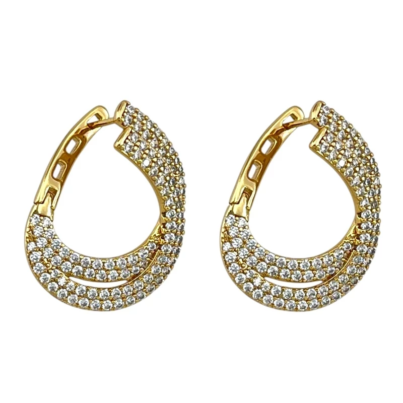 گوشواره زنانه ژوپینگ مدل جواهری کد E6274