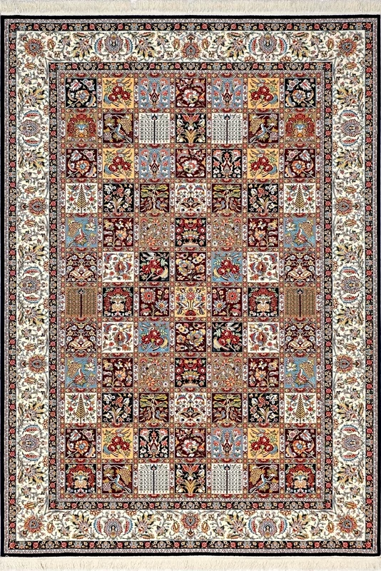 فرش ستاره کویر یزد 700 شانه کلکسیون شاهکار نوین کد I85 زمینه 2550 (غیربرجسته)