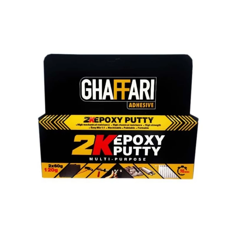 خمیر درزگیر غفاری مدل 2K وزن 240 گرم مجموعه 2 عددی