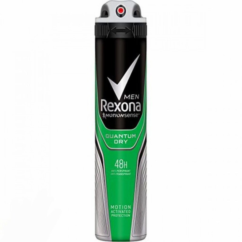 اسپری ضد تعریق مردانه رکسونا Rexona مدل Quantom Dry کوانتوم درای ایتالیا حجم 200 میل