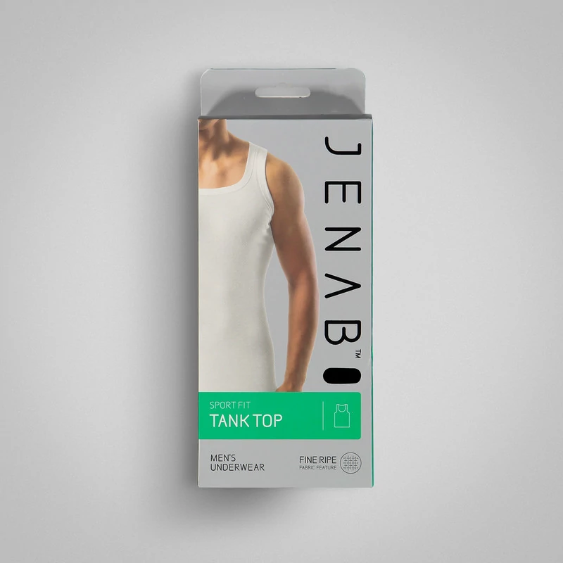 زیرپوش رکابی یقه گرد مردانه جناب مدل Tank Top بسته 6 عددی