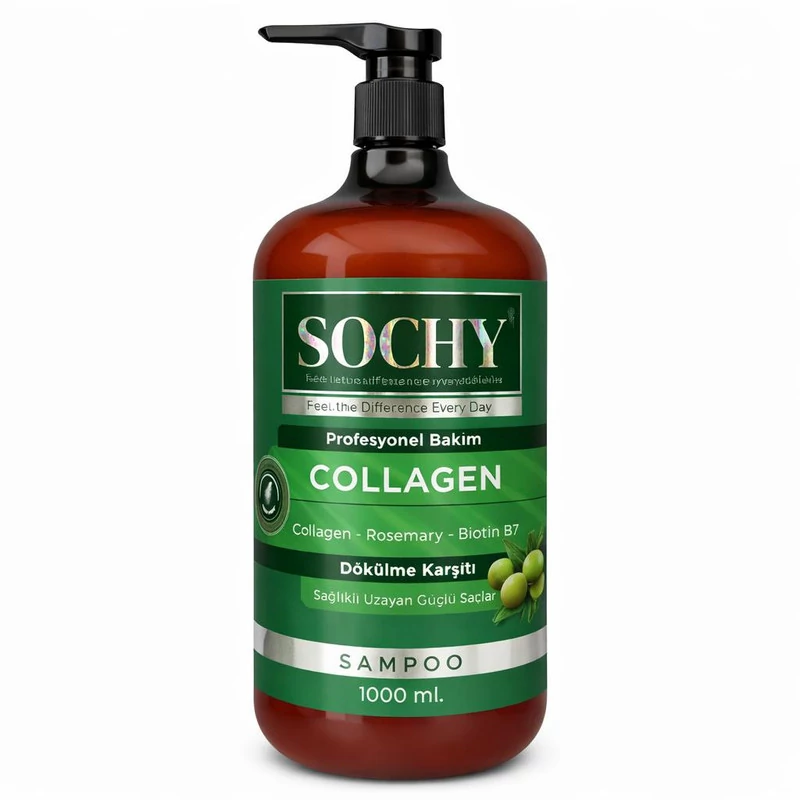 شامپو تقویت کننده و ضد ریزش مو سوچی مدل Collagen مناسب برای موهای خشک حجم 1000 میلی لیتر