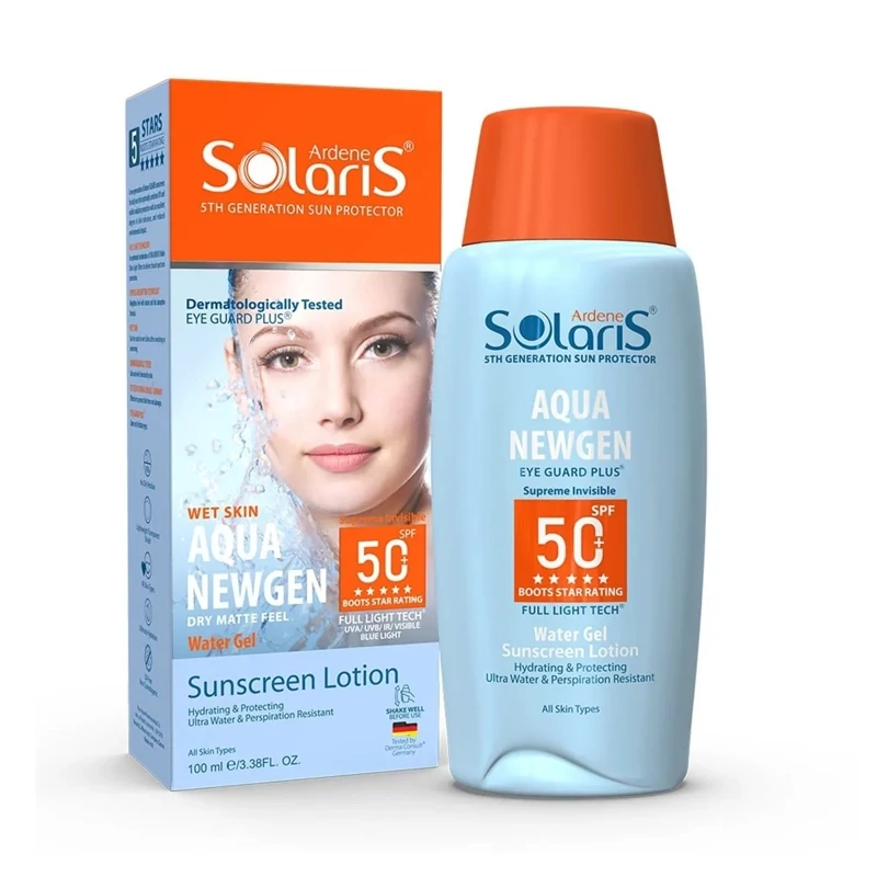 لوسیون ضد آفتاب رنگی بژ طبیعی آردن سولاریس مدل Color Newgen با +SPF50 مناسب انواع پوست حجم 75 میلی لیتر