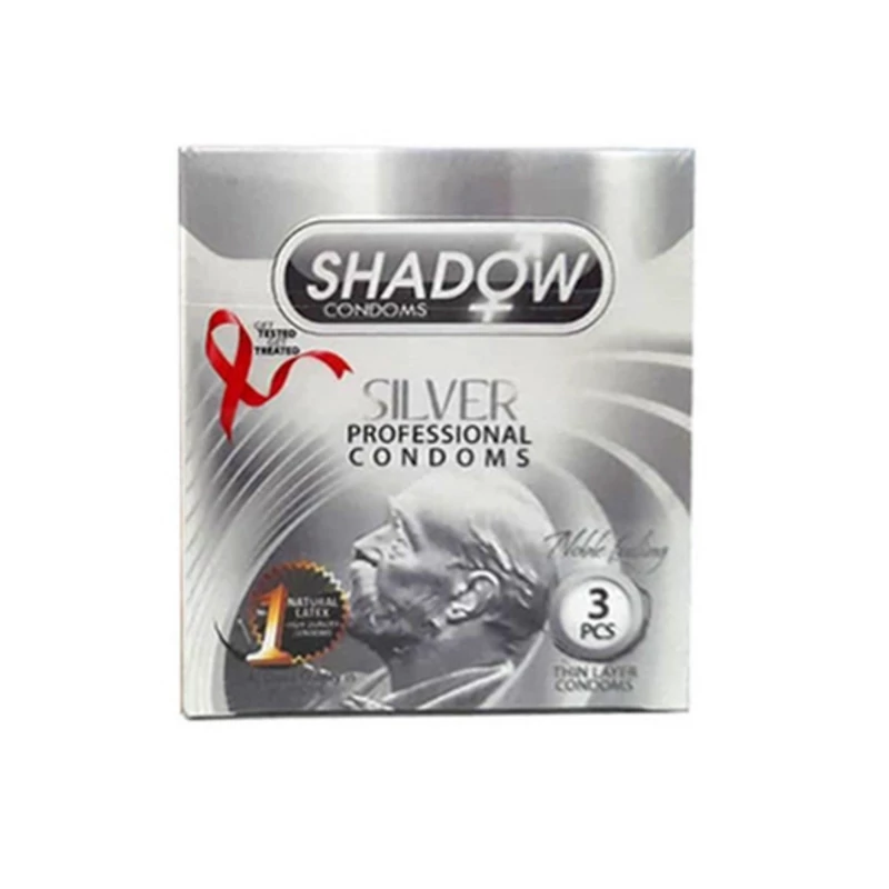 کاندوم خاردار و تاخیری قوی و تنگ کننده پلاتین شادو SHADOW PLATINUM بسته 12 عددی
