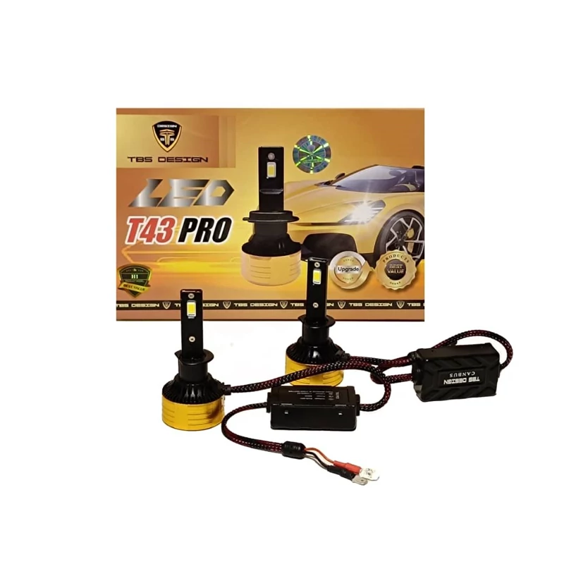 هدلایت توبیز  T43 PRO پایه h7 نور زرد با 18 ماه گارانتی