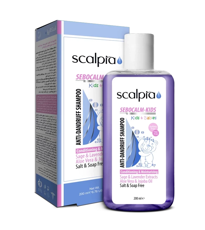 شامپو ضد شوره مناسب کودکان اسکالپیا Sebocalm Kids Anti Dandruff Shampoo Scalpia