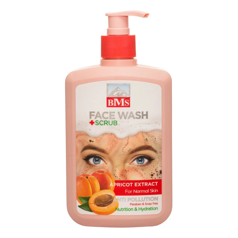 ژل شستشو صورت بی ام اس مدل زردآلو - 500ml