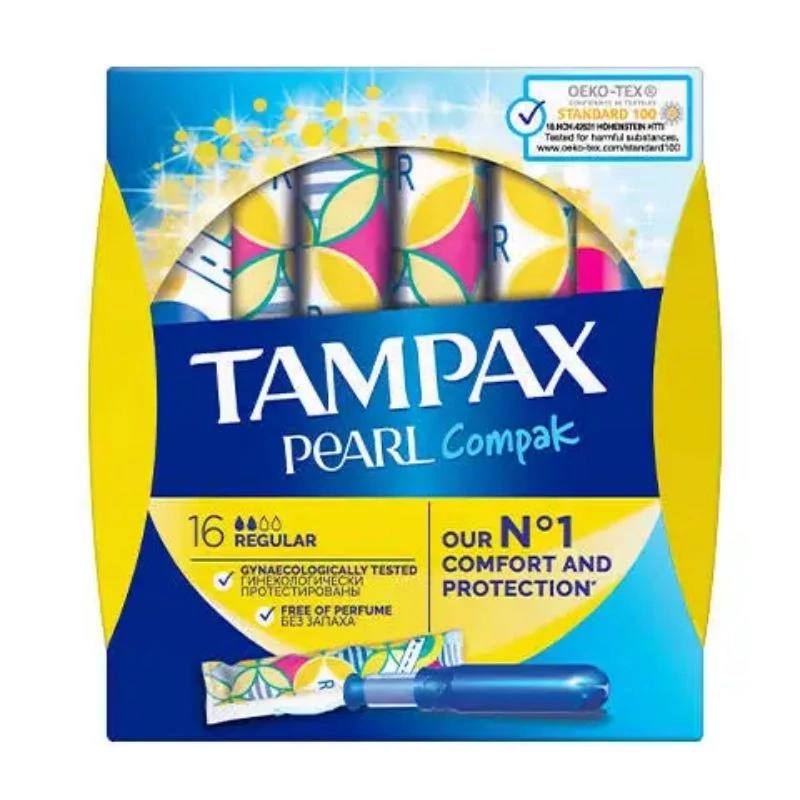 تامپون قاعدگی بانوان مدل پرل کامپک با اپلیکیتور Tampax pearl compak