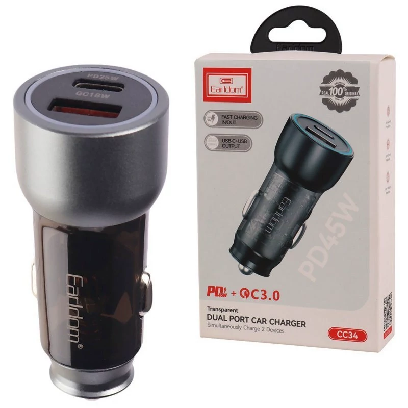 شارژر فندکی 25 وات ارلدام ES-CC34
