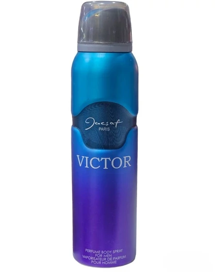اسپری خوشبو کننده بدن مردانه ژک ساف مدل Victor حجم 150 میلی لیتر Jacsaf Victor Body Spray 150 ml