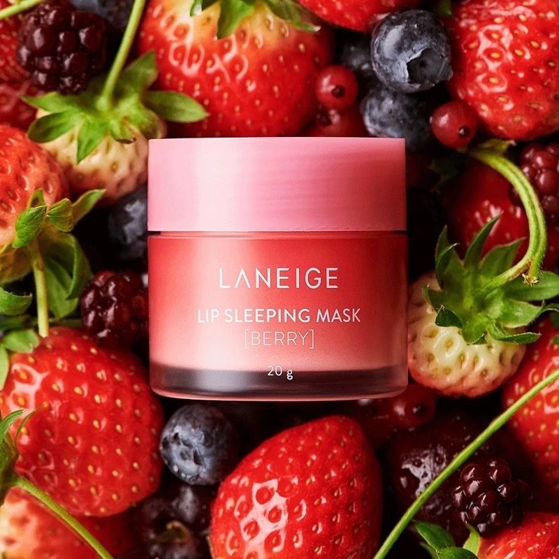 ماسک لب هنگام خواب لانیژ رایحه توت های وحشی حجم 3gr محصول کره جنوبی laneige lip sleeping mask berry