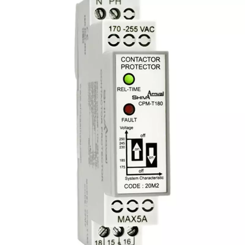 محافظ کنتاکتور کنترل فاز تک فاز سری M مدل CPM-T180 کد 20M2 برند شیوا امواج