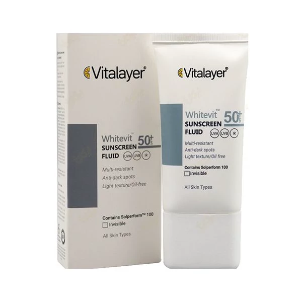 فلوئید ضد آفتاب ضد لک وایت ویت SPF50 ویتالیر