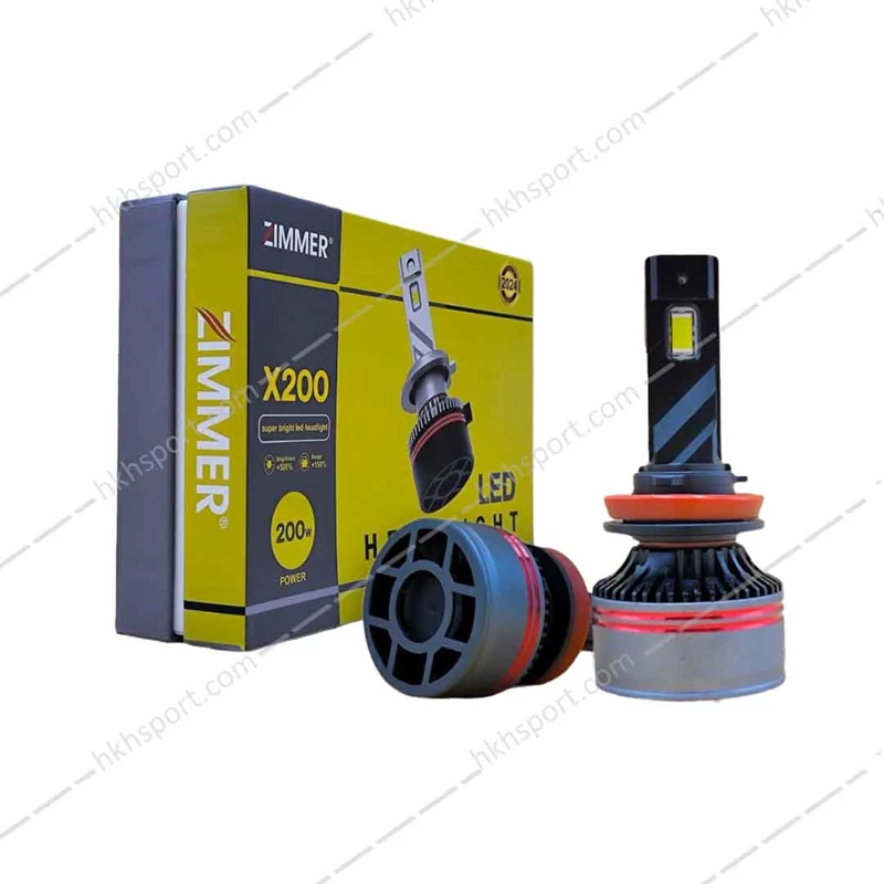 هدلایت لامپ خودرو زیمر مدل X200 پایه H4 بسته دو عددی