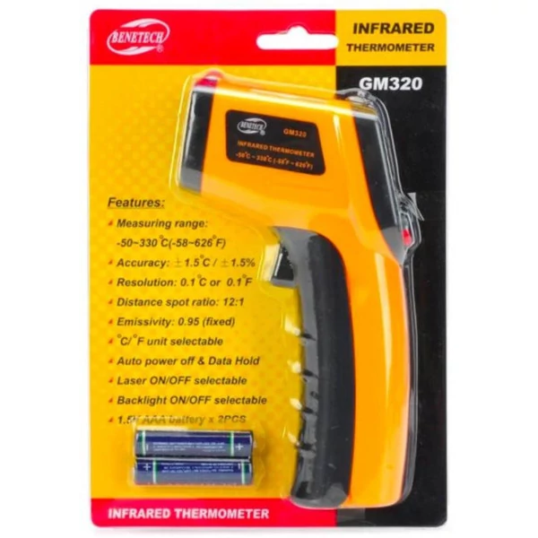 دما سنج لیزری 400 درجه مدل GM-320 ساخت کمپانی BENETECH