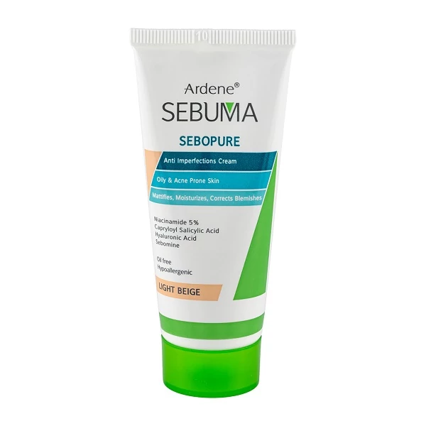 کرم رنگی ضد جوش سبوپیور سبوما SEBOPURE بژ طبیعی