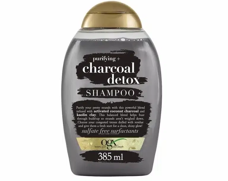 شامپو مو او جی ایکس مدل Purifying & Charcoal Detox حجم 385 میلی لیتر
